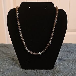 Elegant Labordorite Beaded Necklace with Turquoise Accents